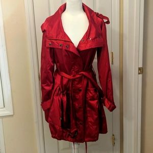 Zara basic red trench coat size medium